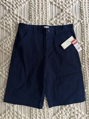 NWT Cat & Jack school uniform navy blue shorts boy size 16